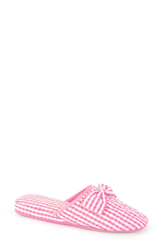 patricia green Zoe Gingham Quilted Slipper in Hot Pink Cover