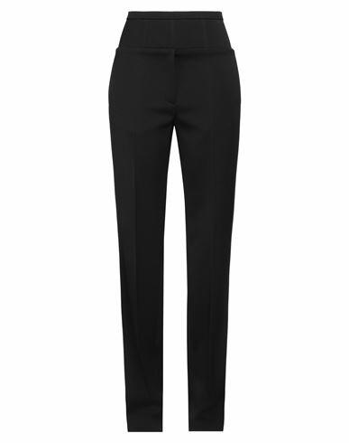 Del Core Woman Pants Black Virgin Wool, Acetate, Silk Cover