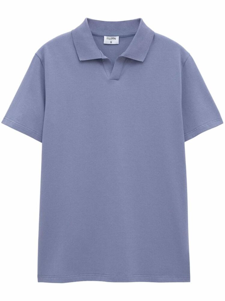 Filippa K short sleeve polo shirt - Blue Cover