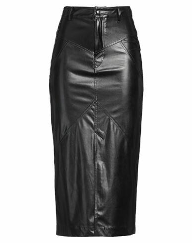 Marant Étoile Woman Midi skirt Black Polyester, Polyurethane Cover