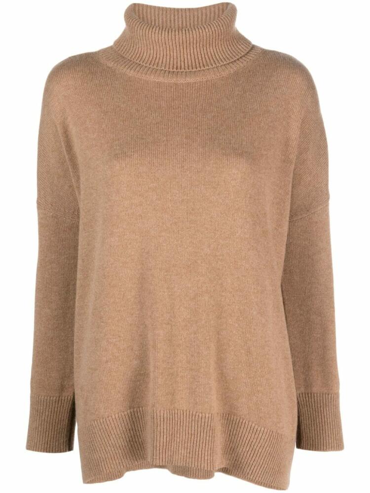 Max & Moi Prairie roll-neck cashmere jumper - Brown Cover