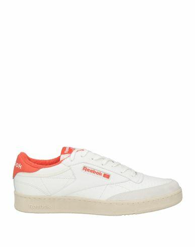 Reebok Man Sneakers White Leather, Textile fibers Cover