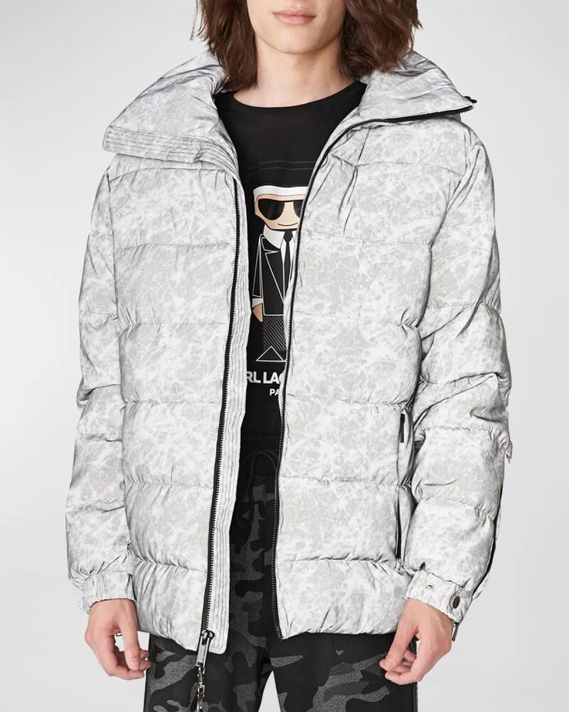 Karl Lagerfeld Paris Men's Reflective Puffer Jacket Cover