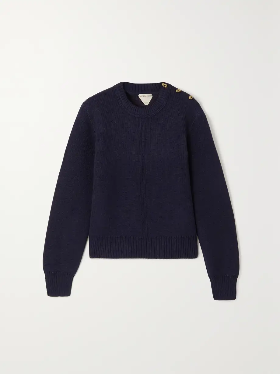 Bottega Veneta - Ribbed-knit Wool Sweater - Blue Cover