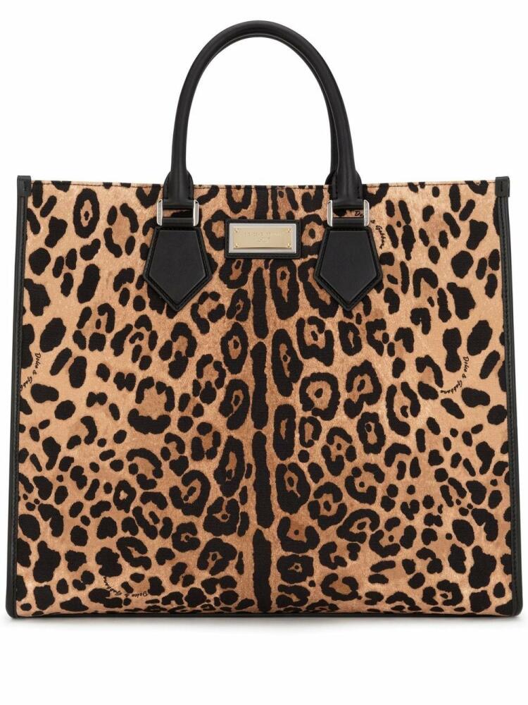 Dolce & Gabbana leopard-print tote bag - Brown Cover