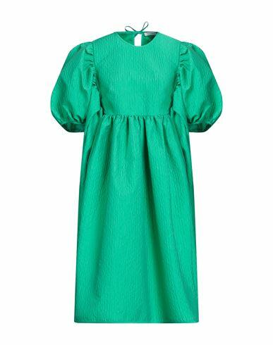 Cecilie Bahnsen Woman Midi dress Green Polyester, Polyamide Cover