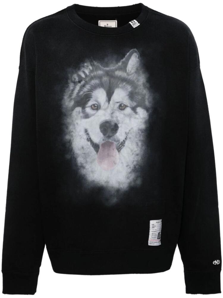 Maison MIHARA YASUHIRO dog-print cotton sweatshirt - Grey Cover