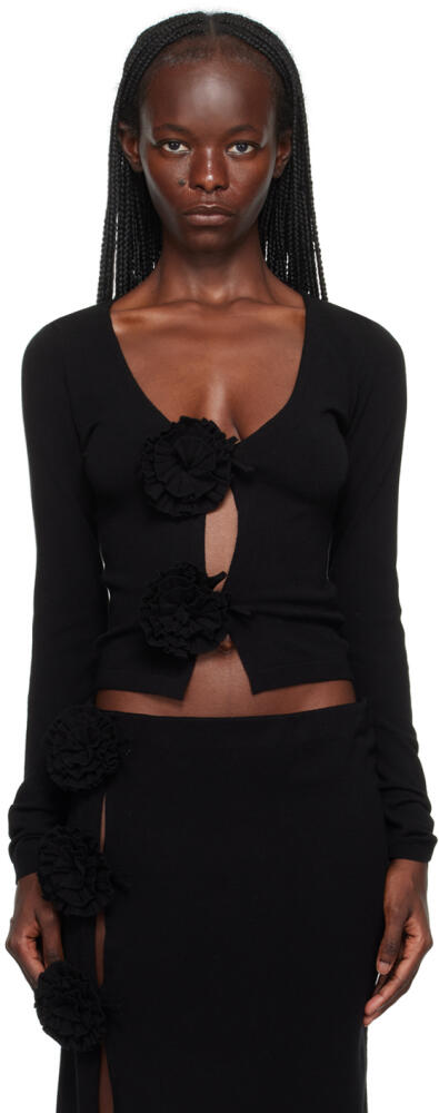 Jean Paul Gaultier Black 'The Flower' Cardigan Cover