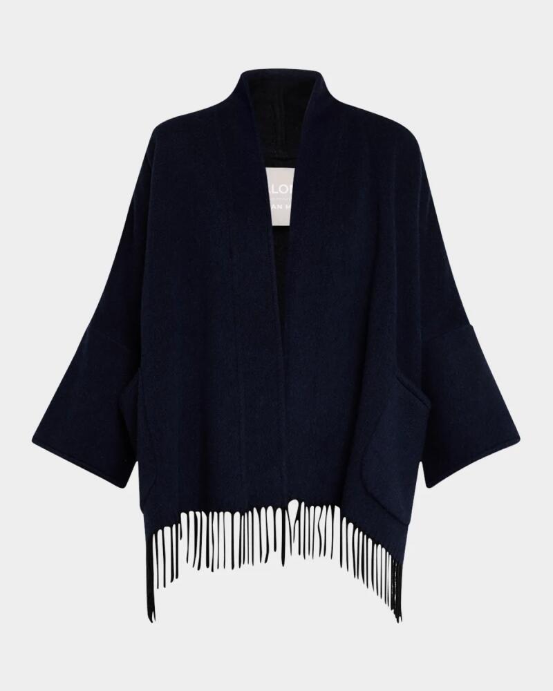 Alonpi Cashmere Fringe Cape Cover