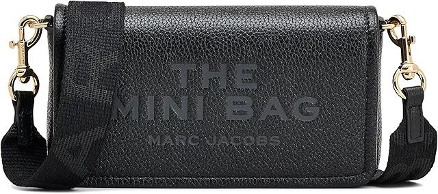 Marc Jacobs The Leather Mini Bag (Black) Cross Body Handbags Cover