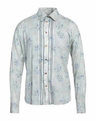 Ermanno Scervino Man Shirt Light grey Cotton, Silk Cover