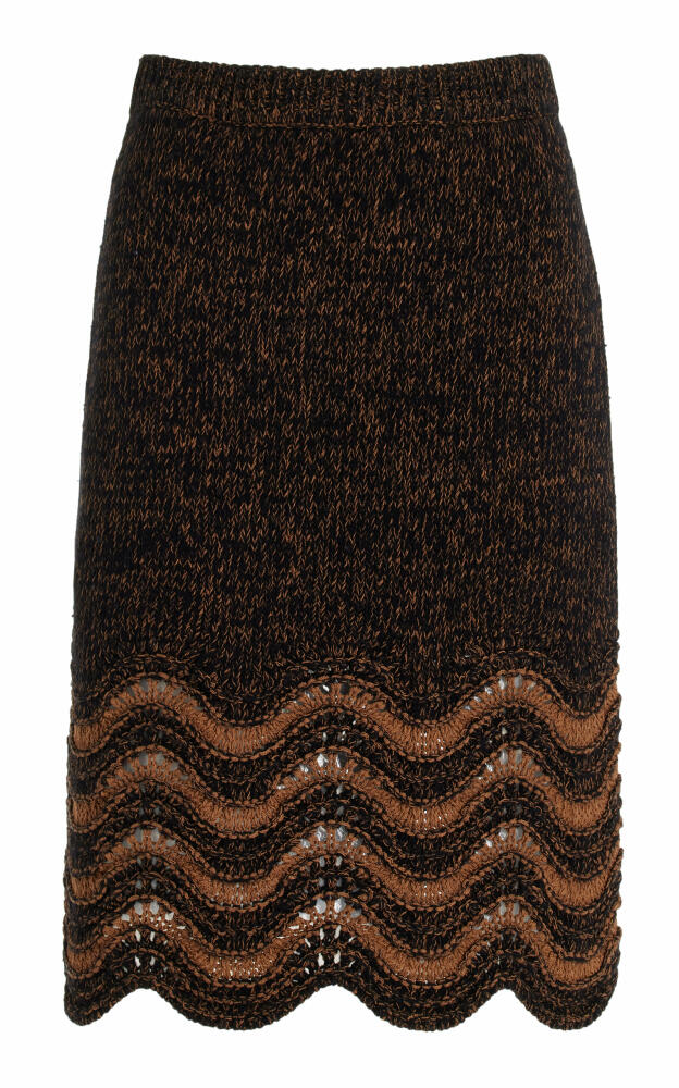 Wales Bonner - Chord Knit Wool-Cotton Midi Skirt - Black Cover