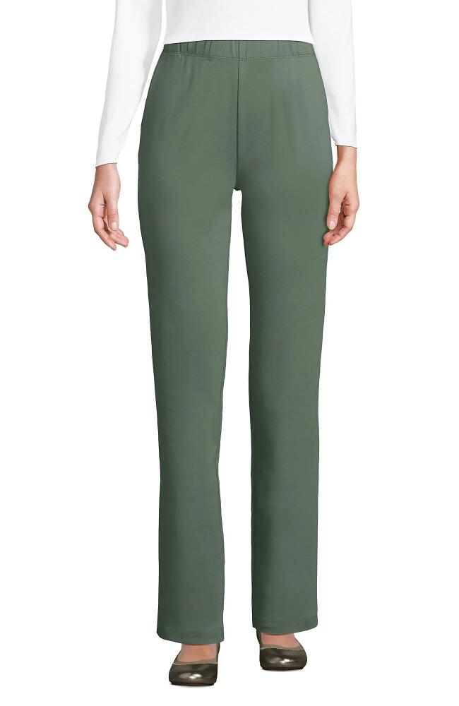 Lands' End Sport Knit High Rise Pants in Lily Pad Green Cover