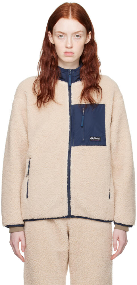 Gramicci Beige Zip Sherpa Jacket Cover