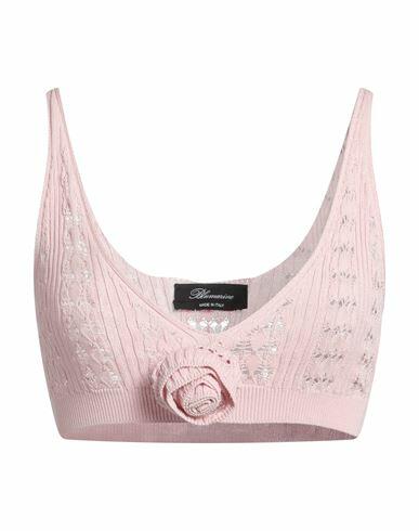 Blumarine Woman Top Pink Viscose, Cotton Cover