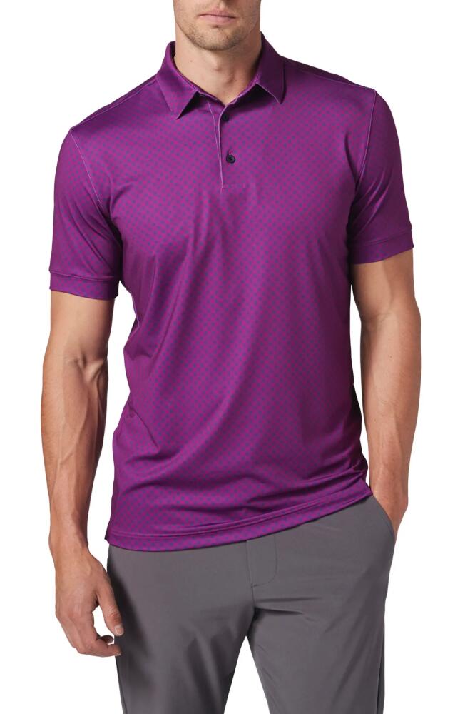 Mizzen+Main Versa Floral Performance Golf Polo in Purple Wine Floral Print Cover