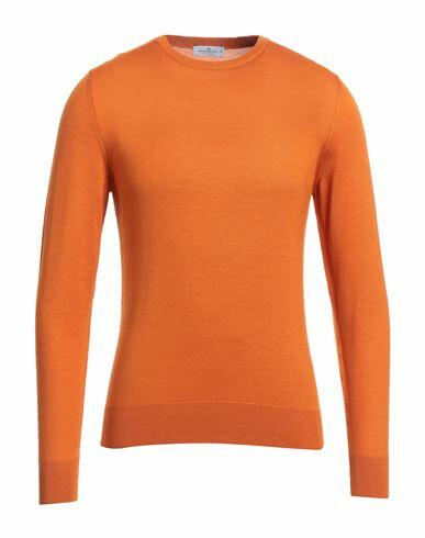 Sonrisa Man Sweater Orange Merino Wool, Silk, Cashmere Cover