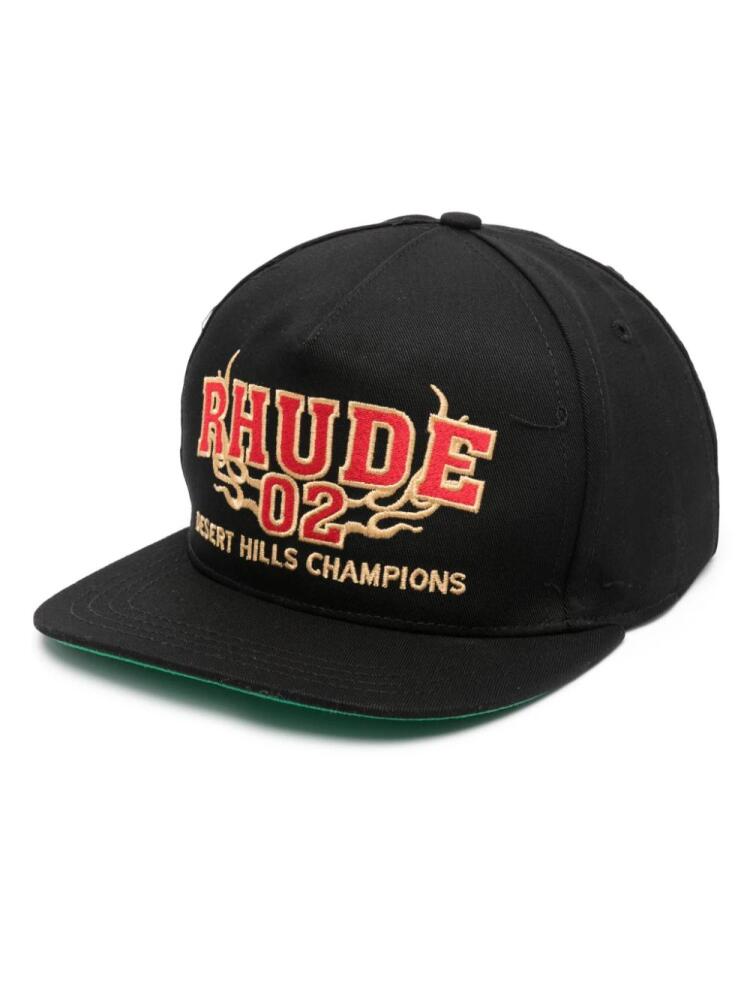 RHUDE logo-embroidered baseball hat - Black Cover