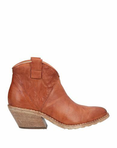 1725.a Woman Ankle boots Tan Leather Cover