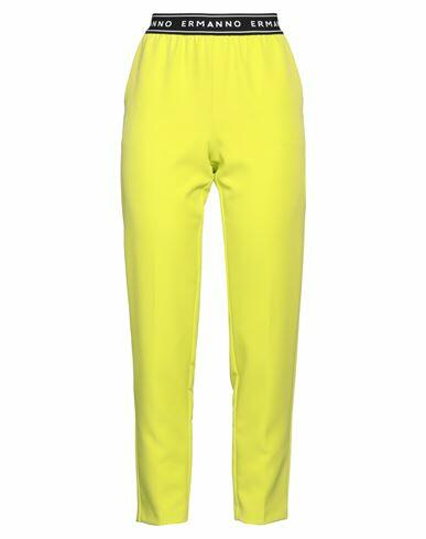 Ermanno Firenze Woman Pants Acid green Polyester, Elastane, Polyamide Cover