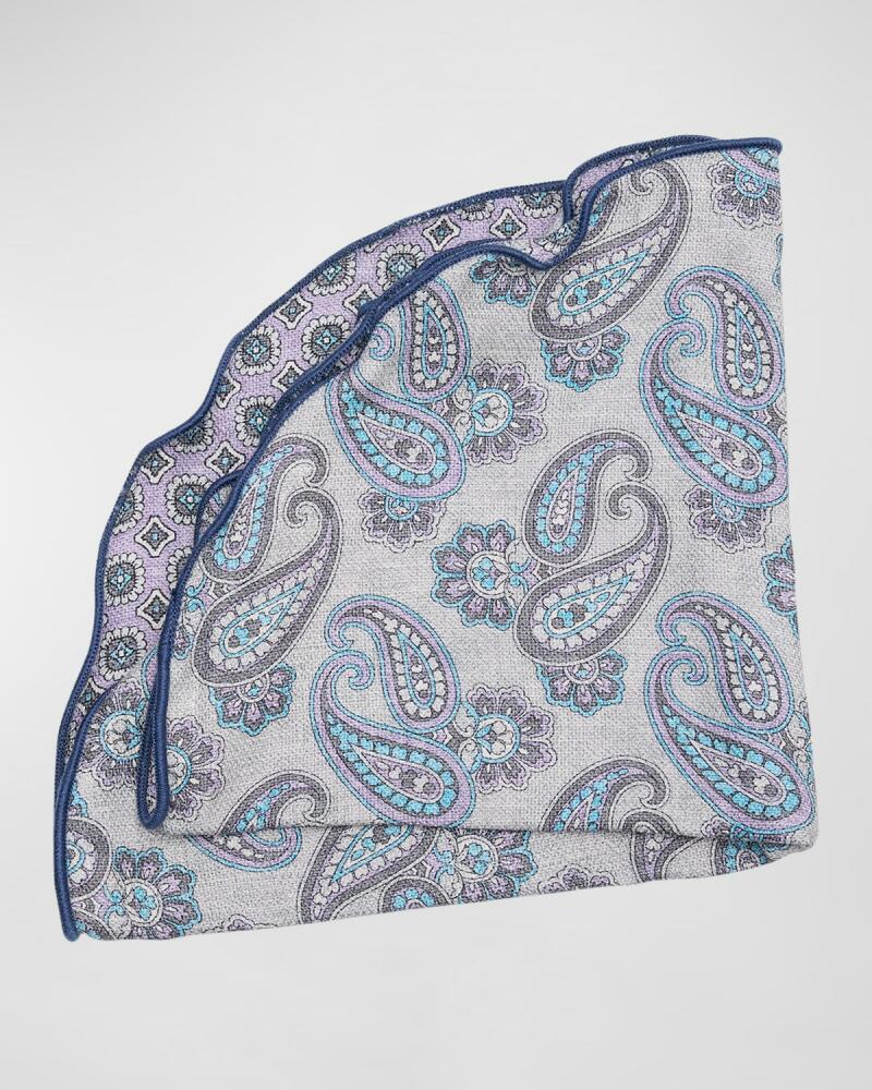 Edward Armah Men's Floral-Paisley Silk Pocket Circle Cover