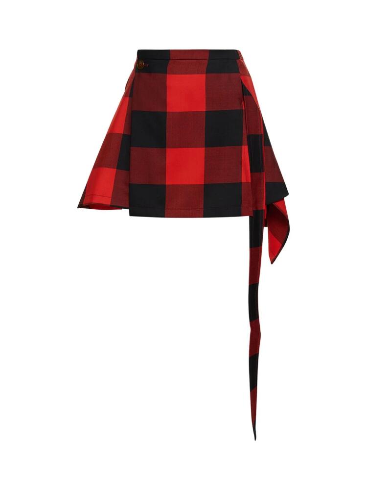 VIVIENNE WESTWOOD Meghan Tartan Wool Mini Kilt Skirt Cover