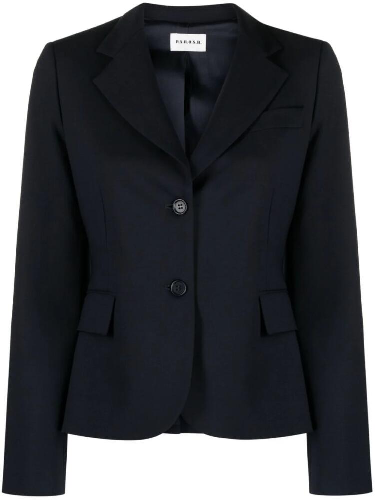 P.A.R.O.S.H. notched-lapels single-breasted blazer - Blue Cover