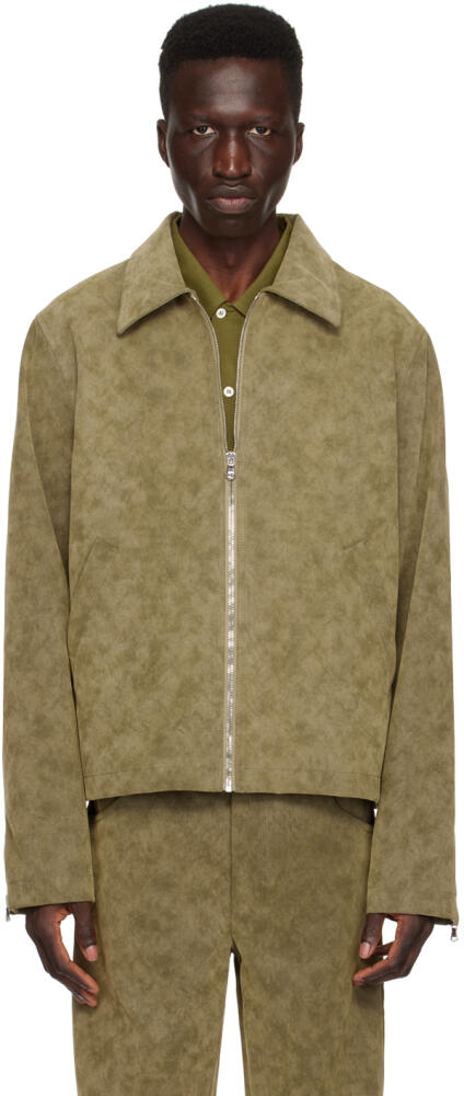 Séfr Khaki Bardem Faux-Leather Jacket Cover