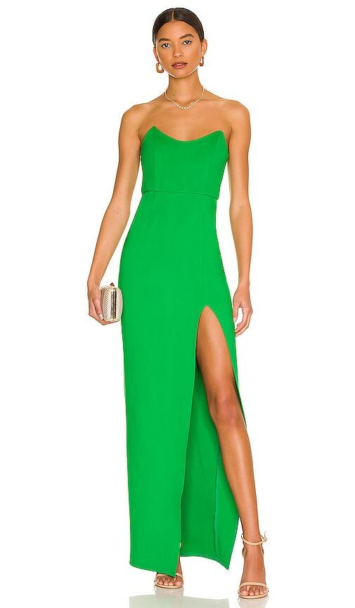 superdown Ryleigh Strapless Maxi Dress in Green Cover