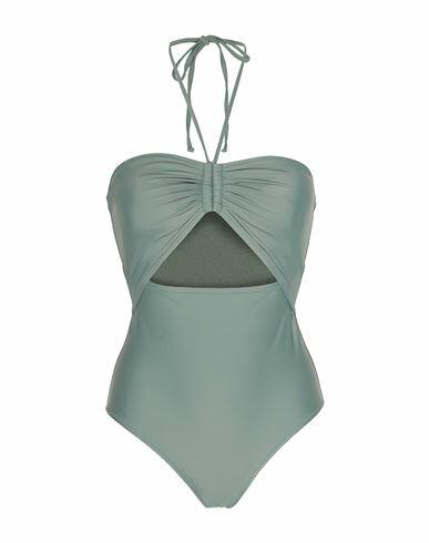 8 By Yoox Woman One-piece swimsuit Military green Recycled polyamide, Elastane Cover