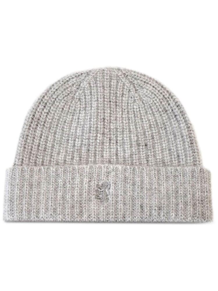 Pringle of Scotland ribbed-knit cashmere beanie - Grey Cover