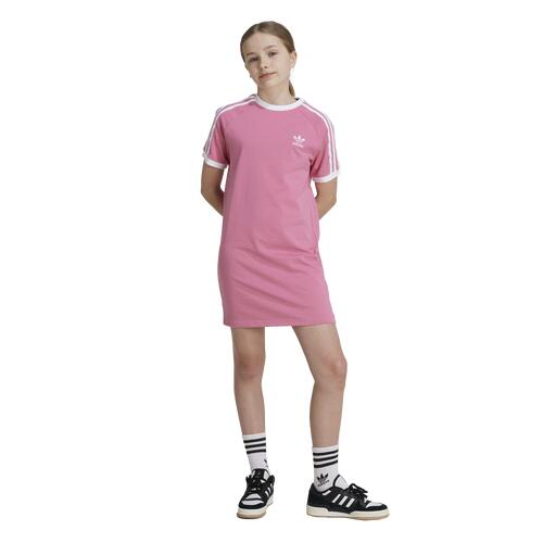 adidas Originals adicolor 3-Stripes T-Shirt Dress - Girls' Grade School Rose Tone Cover