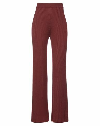 Chloé Woman Pants Burgundy Wool, Cashmere, Polyamide, Elastane Cover