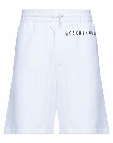 Moschino Man Shorts & Bermuda Shorts White Cotton Cover