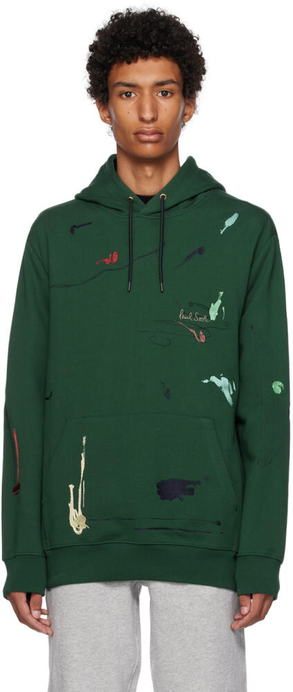 Paul Smith Green Ink Marks Hoodie Cover