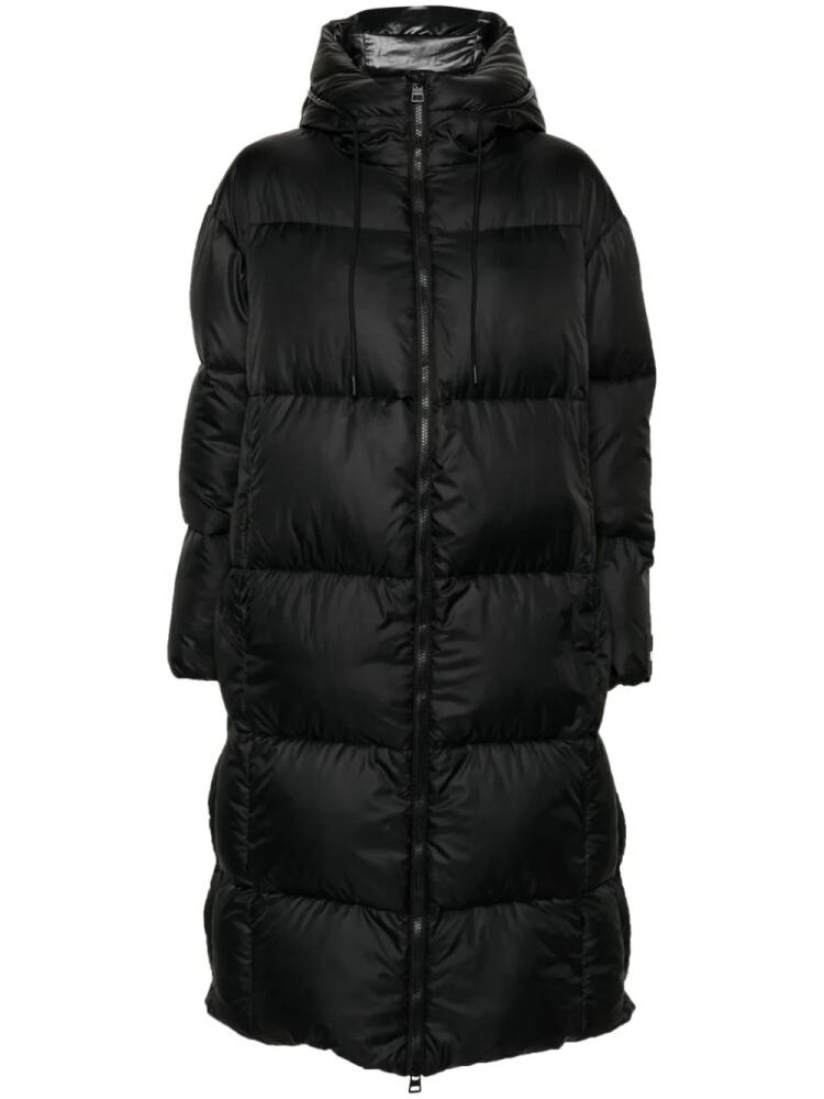 HUGO logo-patch padded coat - Black Cover