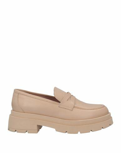 Ottod'ame Woman Loafers Beige Soft Leather Cover