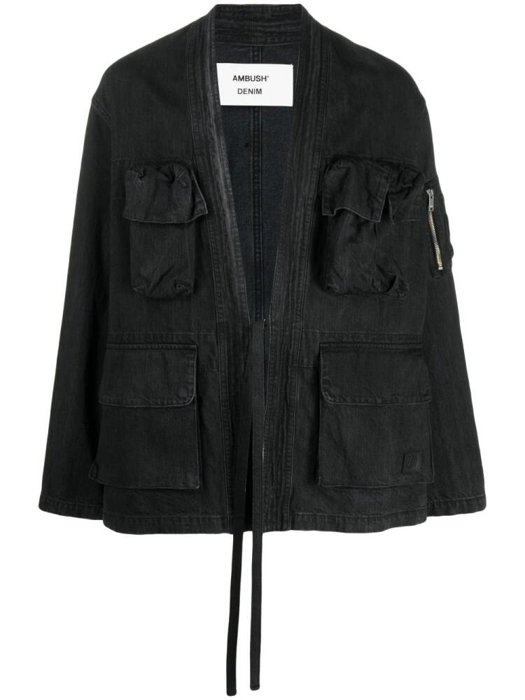 AMBUSH belted denim jacket - Black Cover