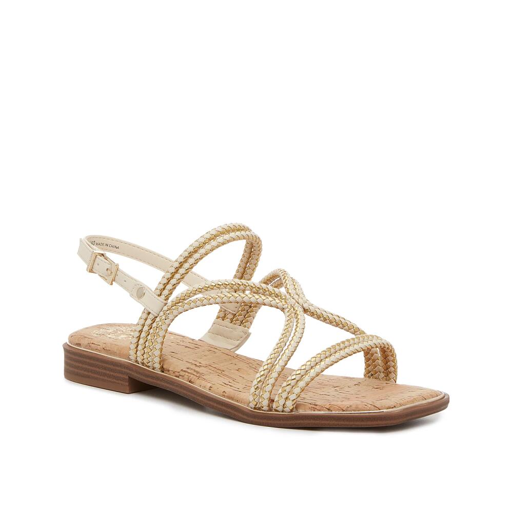 Vince Camuto Loraney Sandal | Women's | White/Gold Metallic Cover