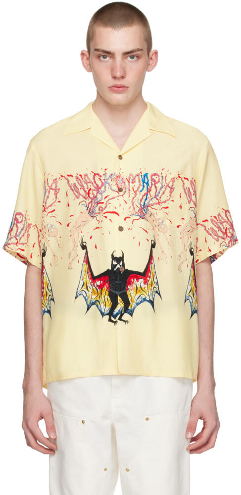 WACKO MARIA Yellow Printed Shirt Cover