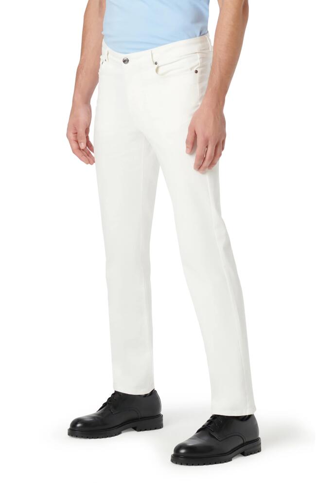 Bugatchi Preston Straight Leg Five Pocket Pants in White Cover