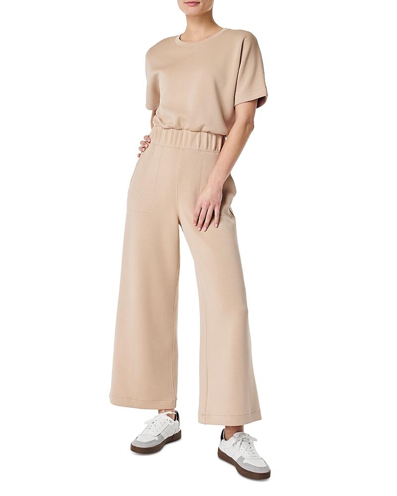 Spanx Aire Crop Wide Leg Jumpsuit Cover