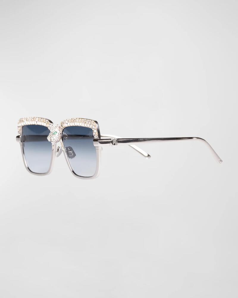 Anna-Karin Karlsson Panther Square Titanium-Crystal Sunglasses Cover