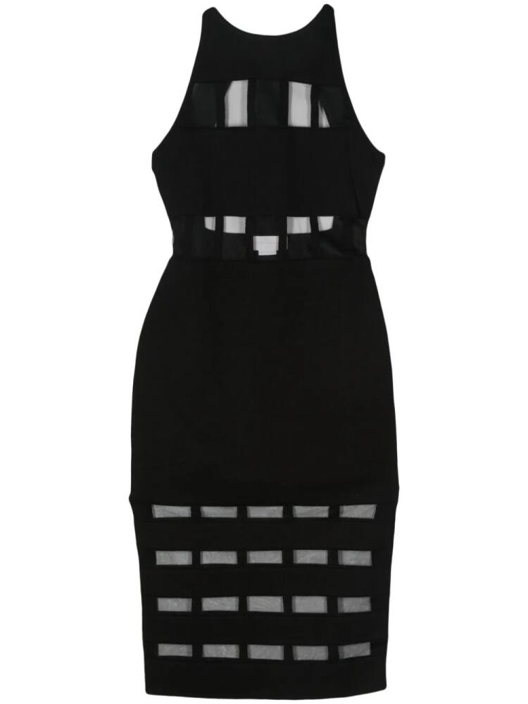 Genny semi-sheer mdi dress - Black Cover