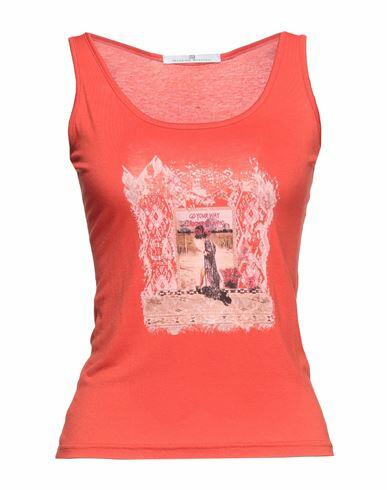 Mr Massimo Rebecchi Woman Top Orange Viscose, Elastane Cover