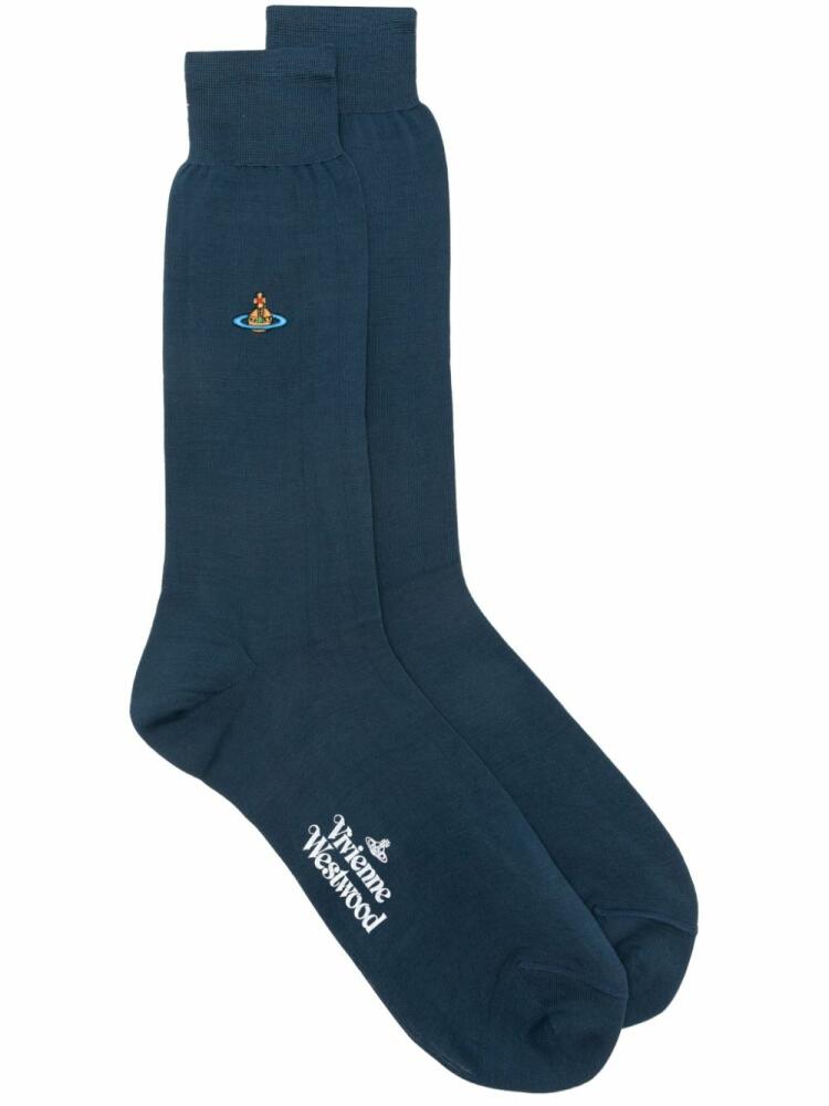 Vivienne Westwood Uni Colour Plain socks - Blue Cover