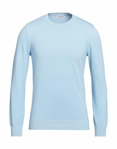 Gran Sasso Man Sweater Sky blue Cotton Cover