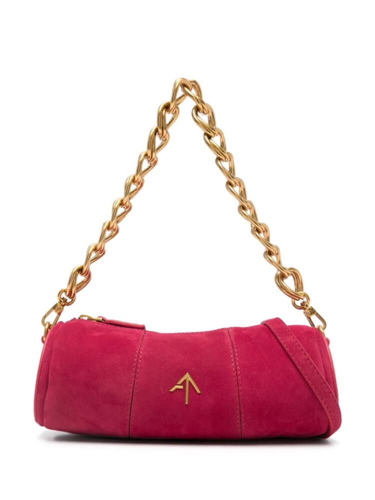 Manu Atelier mini Cylinder shoulder bag - Red Cover