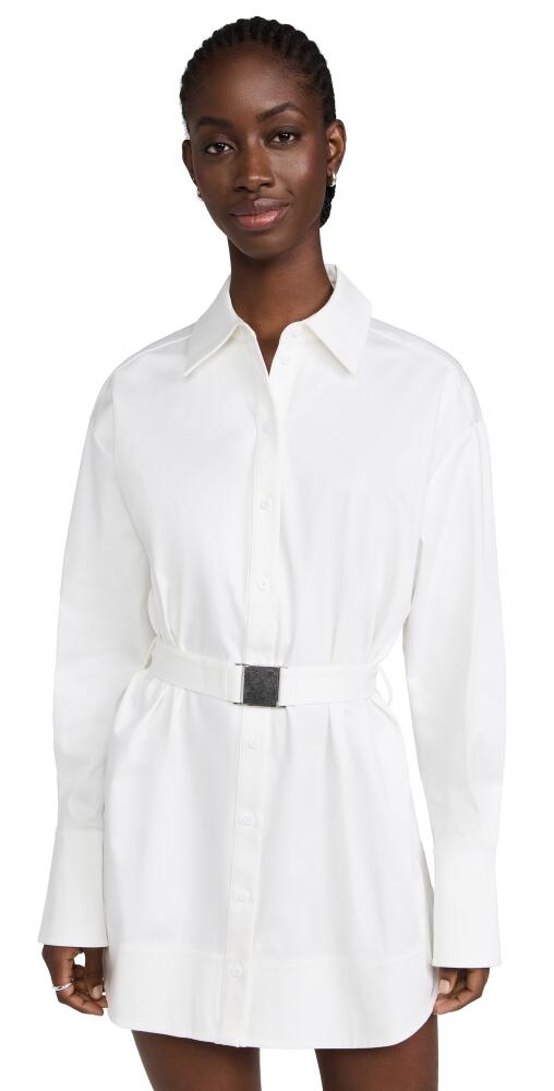 SER. O.YA Posh Poplin Shirt Dress White Cover