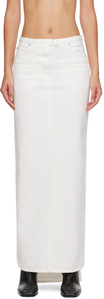 Courrèges White Seven-Pocket Denim Maxi Skirt Cover